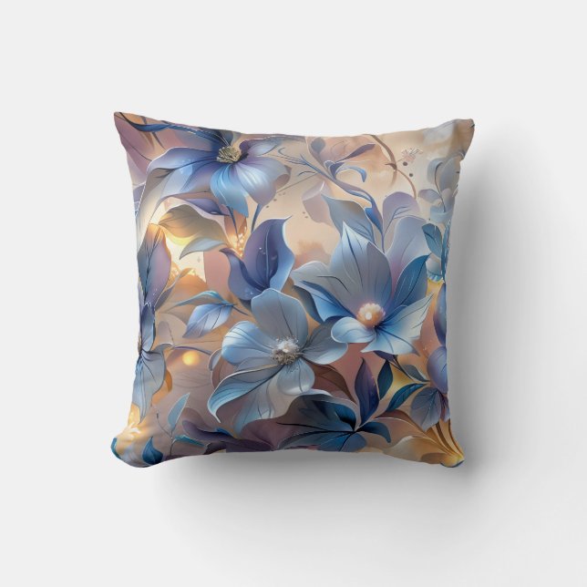 Coussin Aquarelle Whimsical motif floral (Recto)