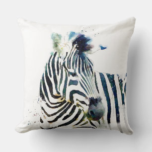 Coussin Aquarelle Zebra