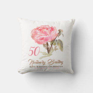 Coussin Aquarelles Peony 1 originales 50e anniversaire SqP