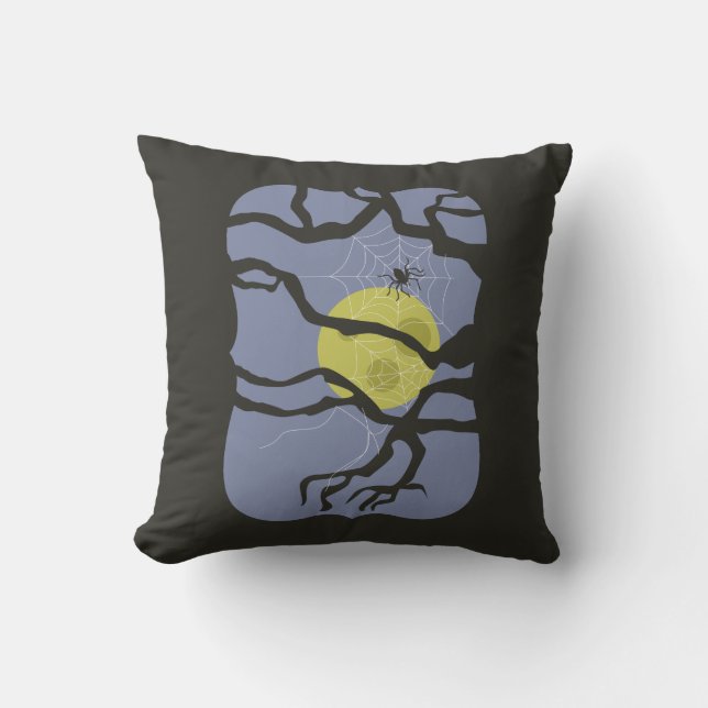 Coussin Araignée d'Halloween éffrayante (Recto)