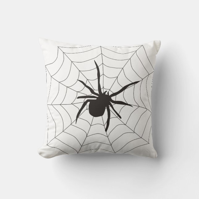 Coussin Araignée heureuse de Halloween d'amusement avec le (Recto)