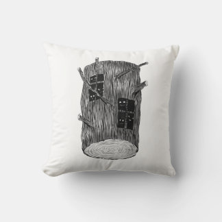 Coussin Arborescence Avec Créatures Forestières Amoureux D