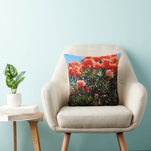 Coussin Arbre à fleurs d'Eucalyptus orange, (Chaise)