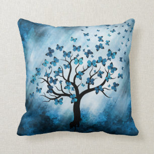 Coussin Arbre à papillons - Maïs bleu