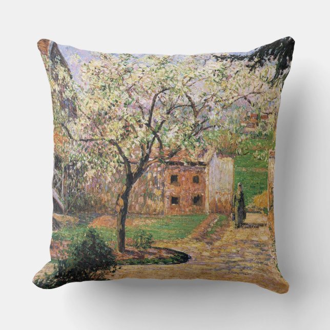 Coussin Arbre à prune, Eragny Camille Pissarro (Recto)