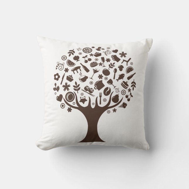 Coussin Arbre Abstrait (Recto)