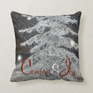 Coussin Arbre Contemporain Noir Et Blanc