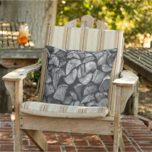 Coussin Arbre coupé, bûches empilées ensemble Photo en noi