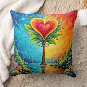 Coussin Arbre d'amour et de design de vie
