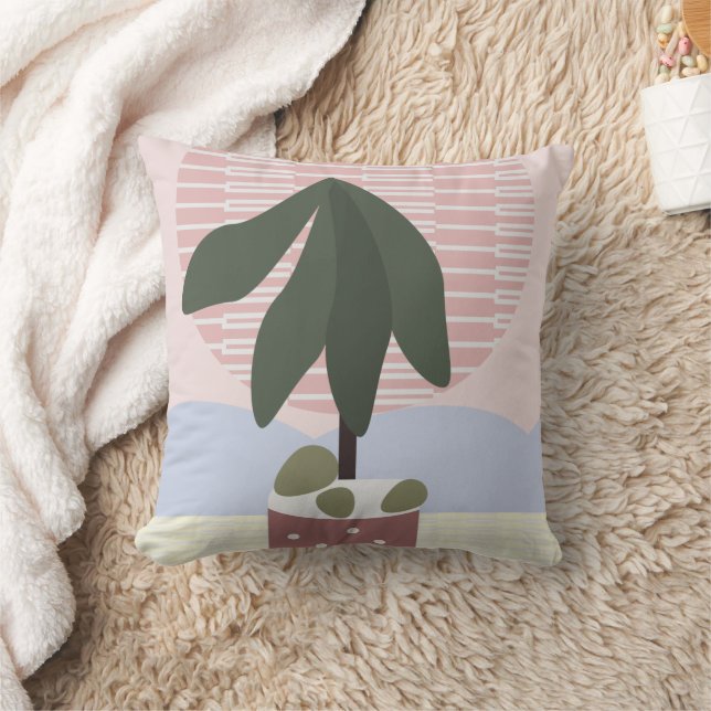 Coussin Arbre d'avocat rougissement géométrique atténué ro (Couverture)