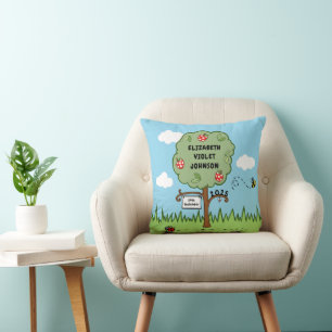 Coussin Arbre de célébration personnalisée pour enfants