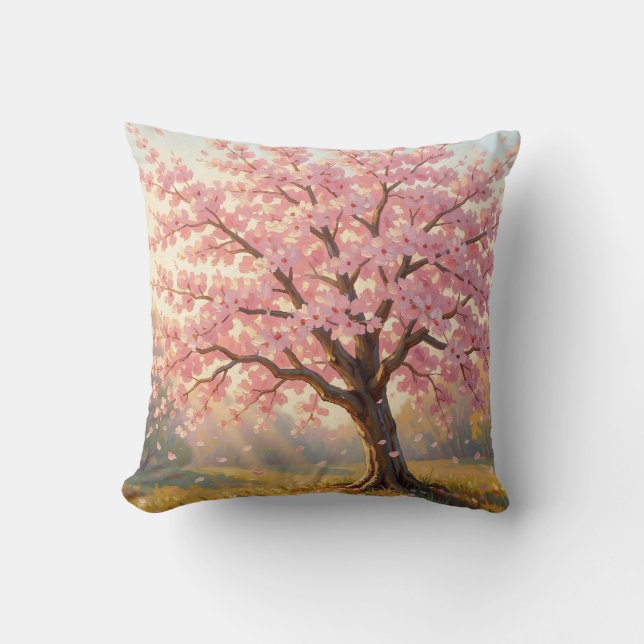 Coussin Arbre de cerisier en fleurs Printemps  (Recto)