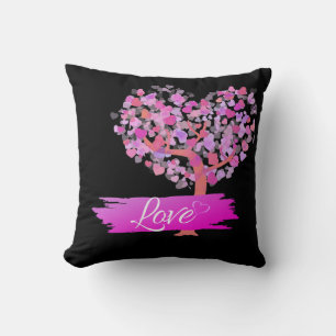 Coussin Arbre De Coeurs Roses Avec Amour