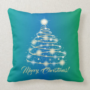 Coussin Arbre de fête de Joyeux Noël de vacances éléga