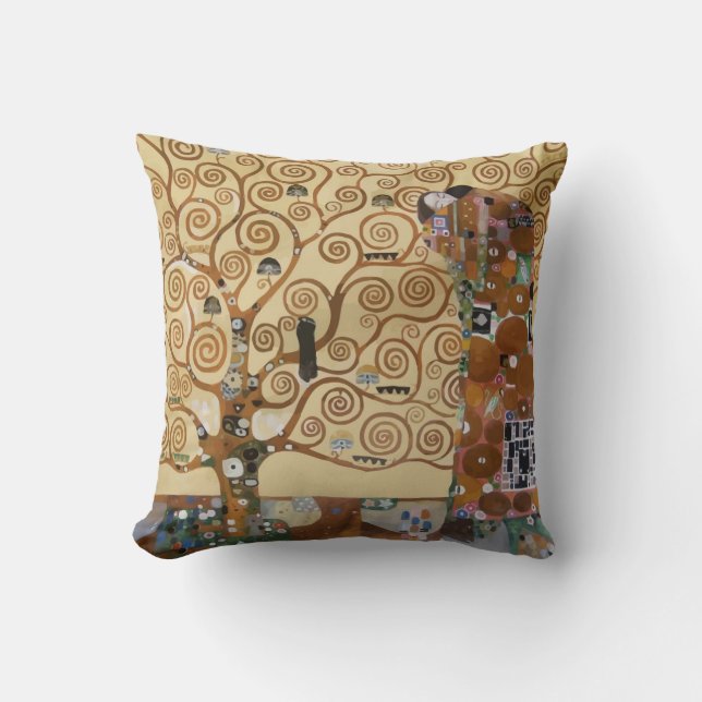 Coussin Arbre de Gustav Klimt de la vie (Recto)