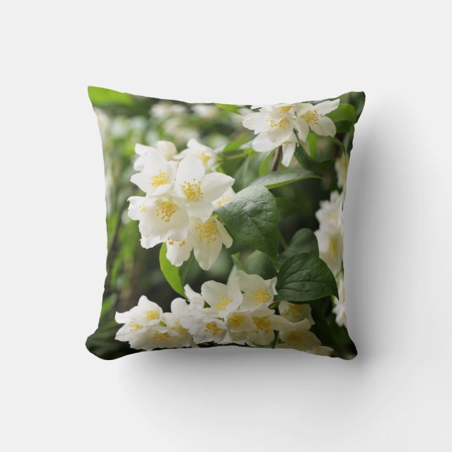 Coussin Arbre de jasmin dans le jardin (Recto)