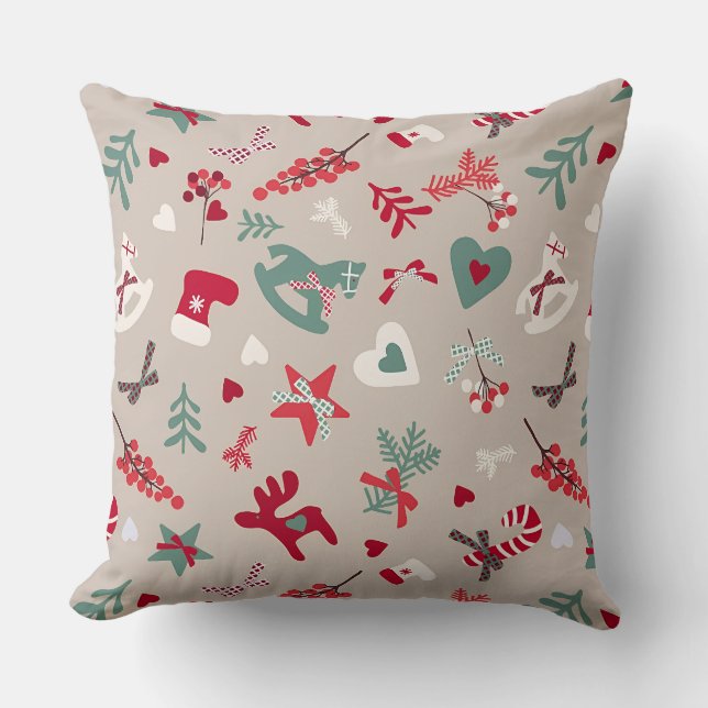 Coussin Arbre de motif de Noël Étincelle (Recto)