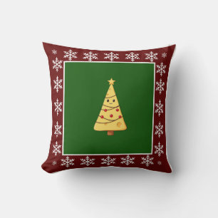 Coussin Arbre de Noël au fromage mignon amusant branché