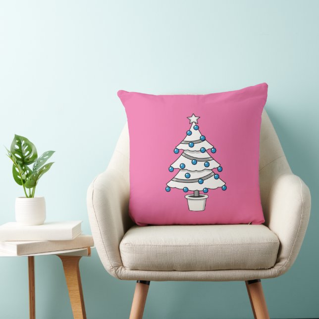 Coussin Arbre de Noël blanc (Chaise)