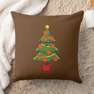 Coussin Arbre de Noël de basket-ball