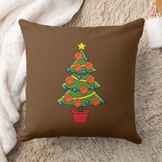 Coussin Arbre de Noël de basket-ball (Couverture)
