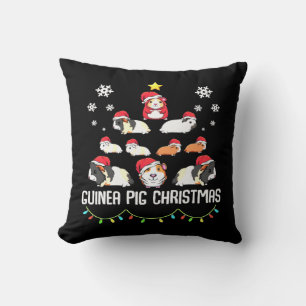 Coussin Arbre de Noël de cochon de Guinée   Amusant Guinée