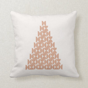 Coussin Arbre de Noël Mi-Siècle moderne Beige