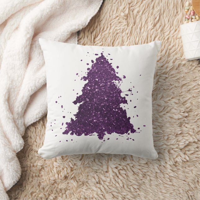 Coussin Arbre de Noël Moody | Plum profond (Couverture)