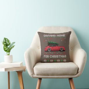Coussin Arbre de Noël Oldtimer voiture Xmas laide pull pul