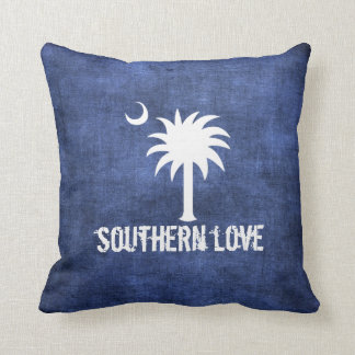 Coussin Arbre de Palmetto d'amour de la Caroline du Sud de