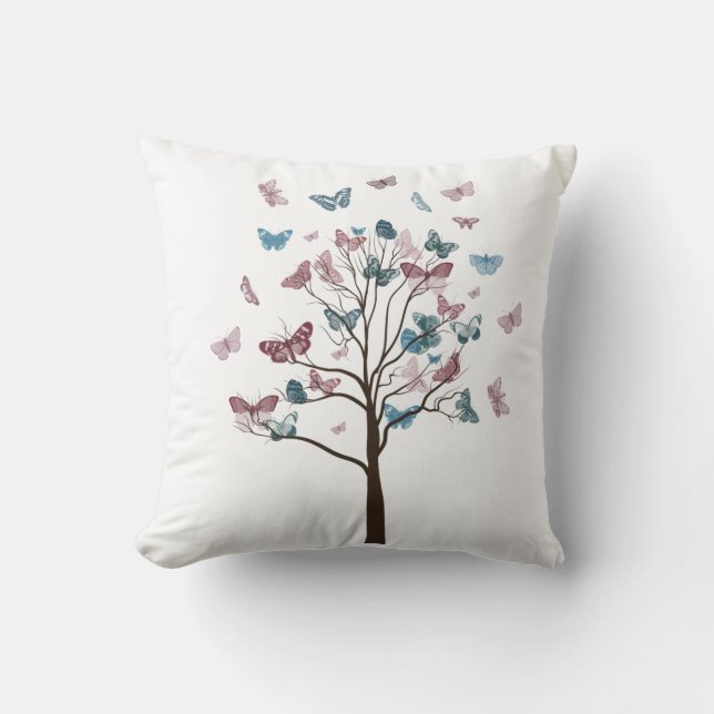 Coussin Arbre de papillons (Recto)