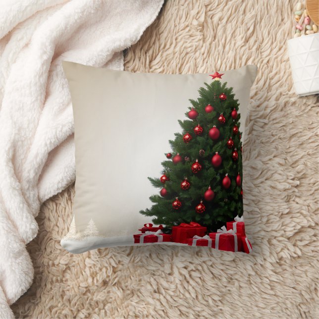 Coussin Arbre de Parties scintillant en or de Noël (Couverture)