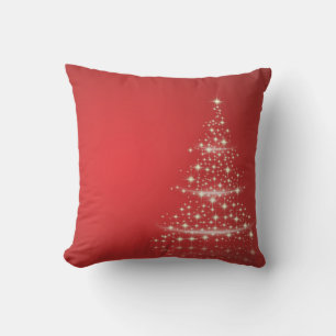 Coussin Arbre de Parties scintillant en or de Noël