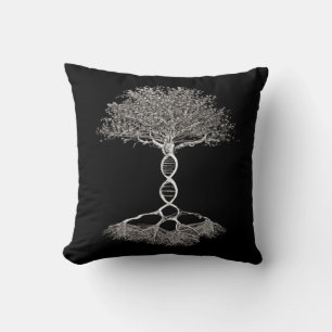 Coussin Arbre de vie et ADN Double brin hélix =