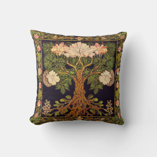 Coussin Arbre de vie par kedoki broderie de tapisserie flo