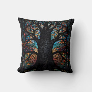 Coussin Arbre De Vie Vitré Mosaïque Art
