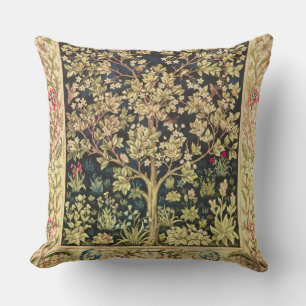 Coussin Arbre de William Morris d'art vintage floral de la