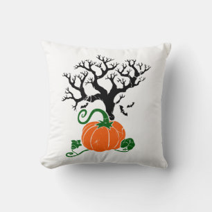 Coussin arbre d'Halloween Chemises d'automne Sweatshirt d'