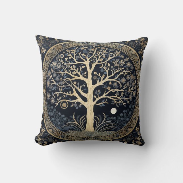 Coussin Arbre doré de la vie (Recto)