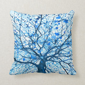 Coussin Arbre élégant (bleu)