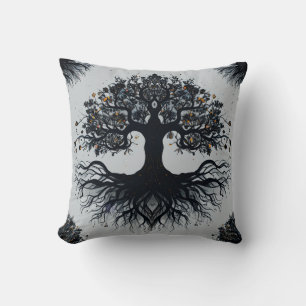 Coussin Arbre foncé de la vie Jeu d'oreiller