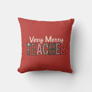 Coussin Arbre léopard de professeur très joyeux Noël