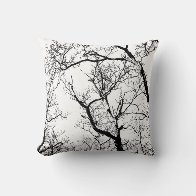 Coussin arbre noir extérieur ou d'intérieur d'abrégé sur (Recto)
