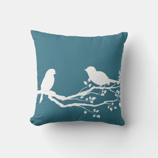 Coussin Arbre pacifique bleu turquoise (Recto)