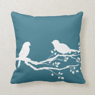 Coussin Arbre pacifique bleu turquoise