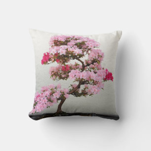 Coussin Arbre rose bonsaï