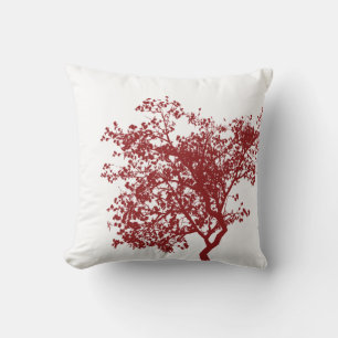 Coussin Arbre rouge