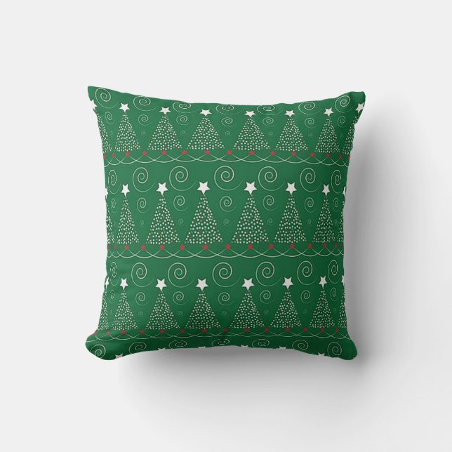 Coussin « Arbre White Star » Noël (Recto)