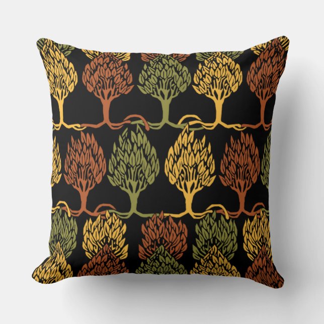 Coussin Arbres couleur automne (Recto)