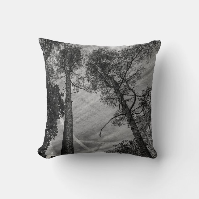 Coussin Arbres dans l'oreiller à lancer de forêt (Recto)